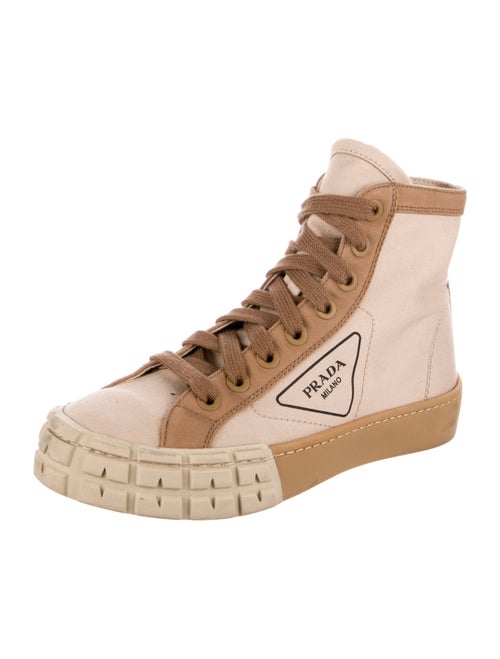 Prada Leather Printed Sneakers