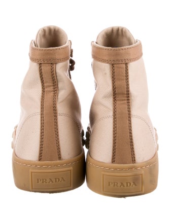 Prada Leather Printed Sneakers