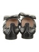 Prada Patent Leather Bow Accents Ballet Flats