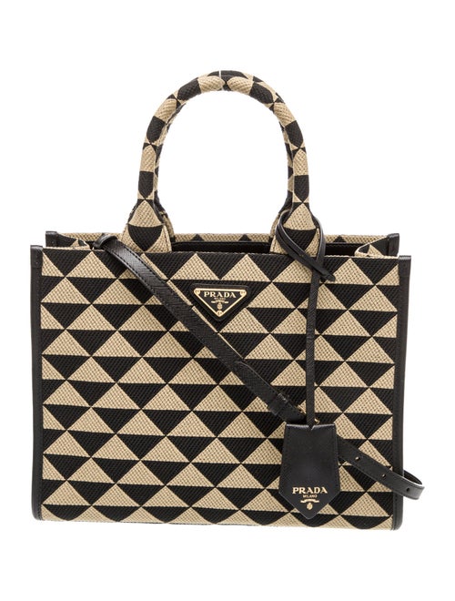 Prada Enameled Metal Triangle Triangolo Symbole Small