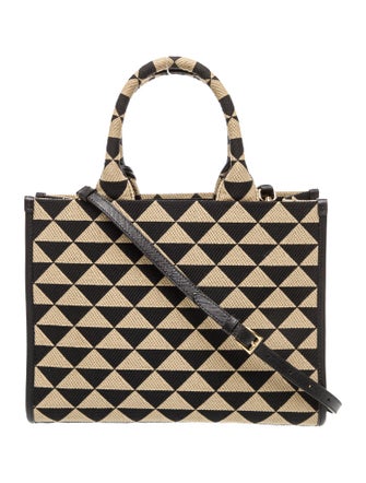 Prada Enameled Metal Triangle Triangolo Symbole Small