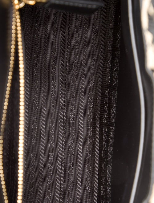 Prada Enameled Metal Triangle Triangolo Symbole Small