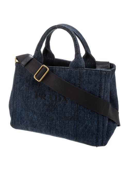 Prada Enameled Metal Triangle Canapa Logo Small