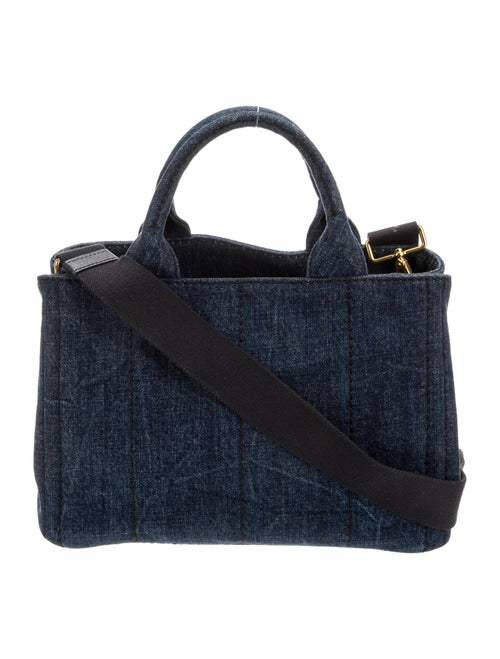 Prada Enameled Metal Triangle Canapa Logo Small