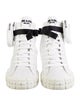 Prada Enameled Metal Triangle Nylon Sneakers