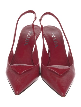 Prada Patent Leather Slingback Pumps