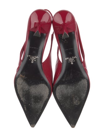 Prada Patent Leather Slingback Pumps