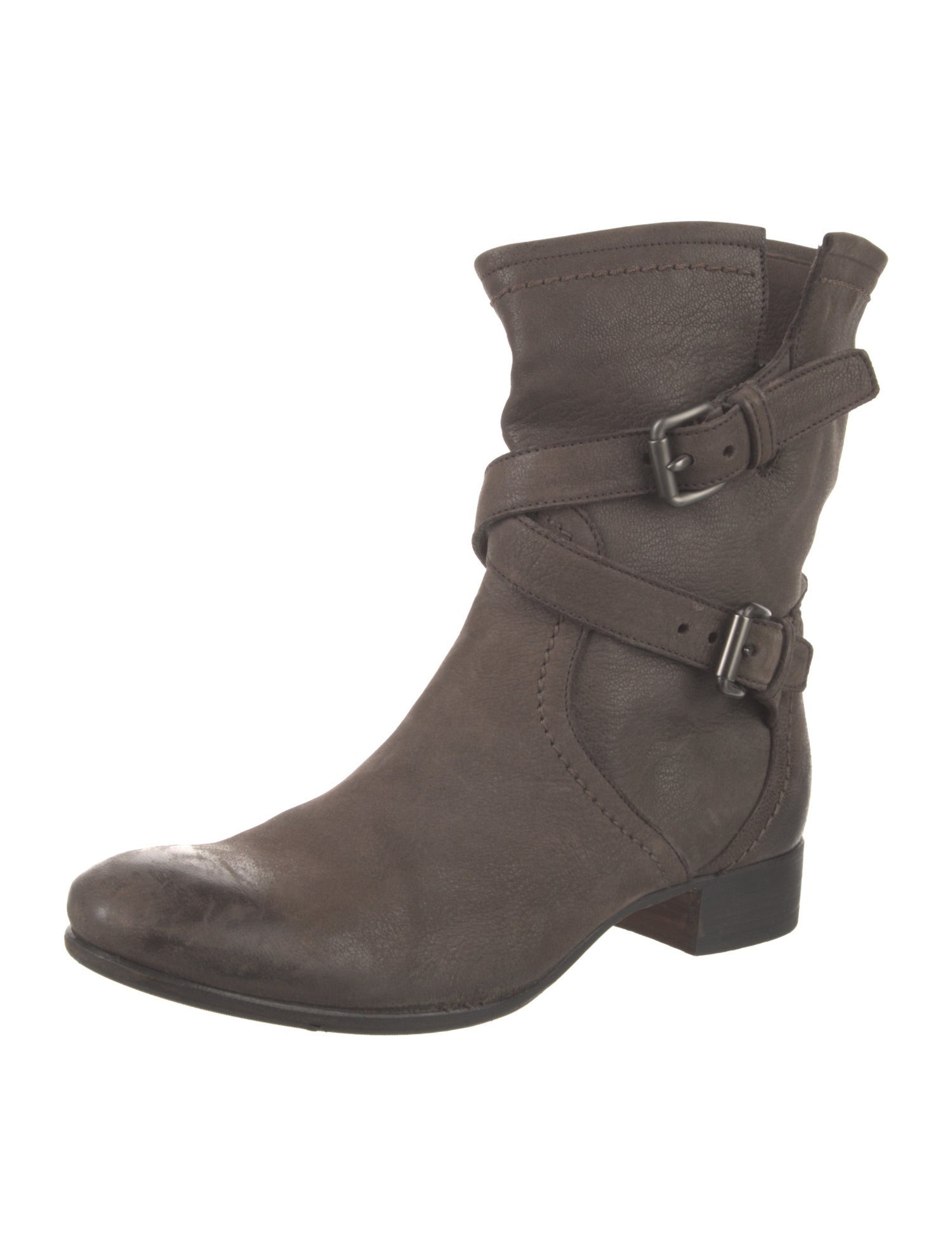 Prada Leather Moto Boots