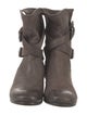 Prada Leather Moto Boots