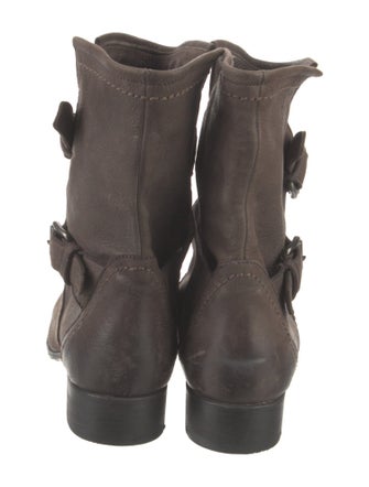 Prada Leather Moto Boots