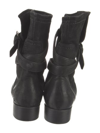 Prada Leather Moto Boots
