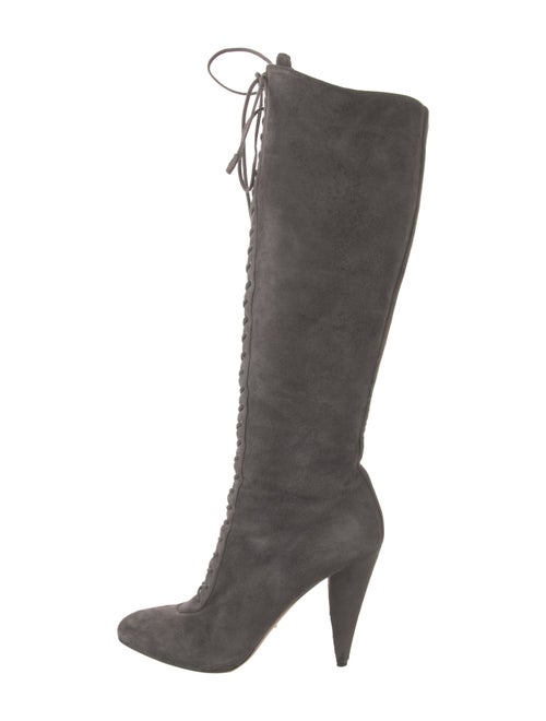 Prada Suede Lace-Up Boots