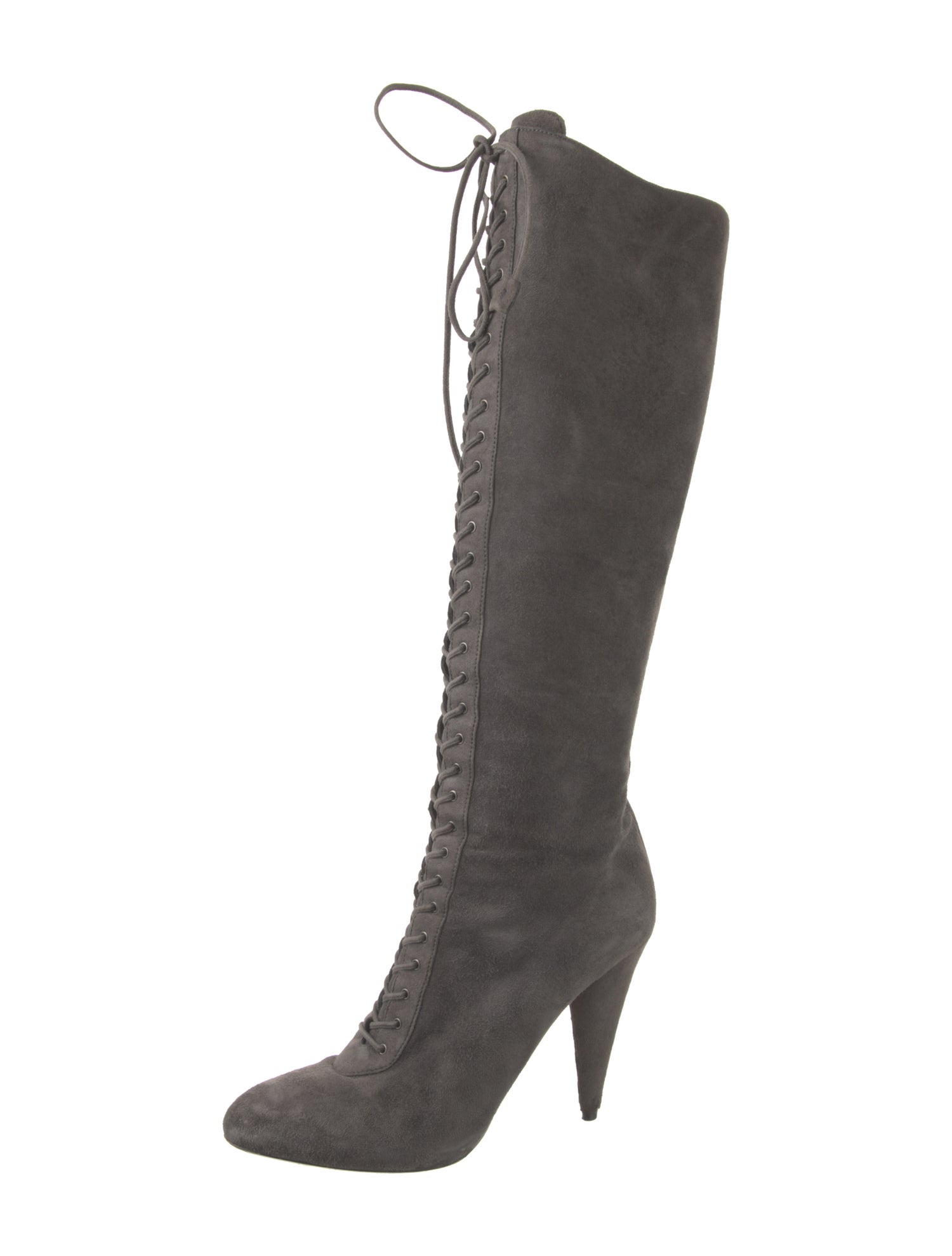 Prada Suede Lace-Up Boots