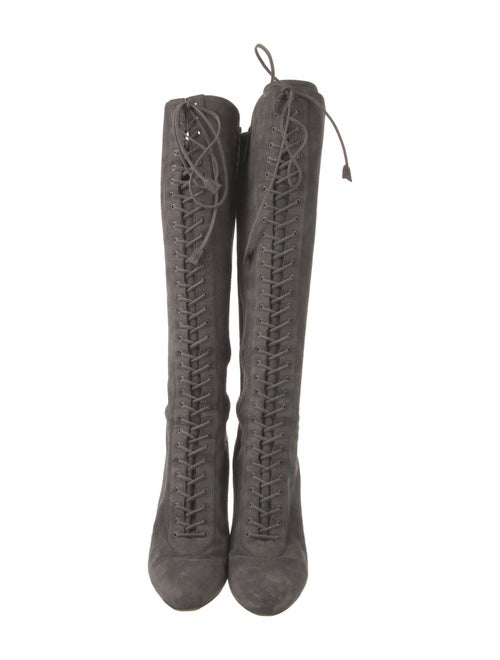 Prada Suede Lace-Up Boots