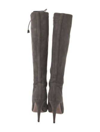 Prada Suede Lace-Up Boots