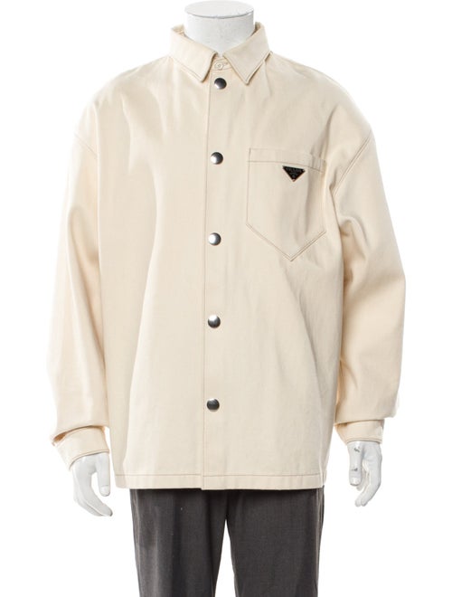 Prada 2022 Enameled Metal Triangle Jacket