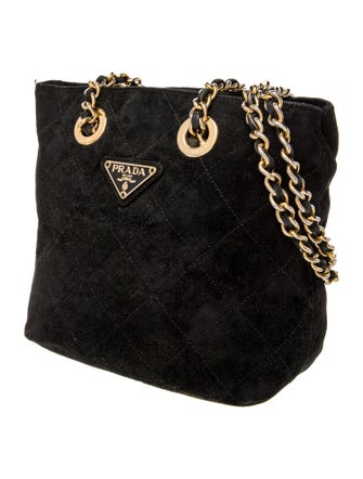 Prada Enameled Metal Triangle Catena