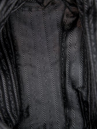 Prada Enameled Metal Triangle Catena