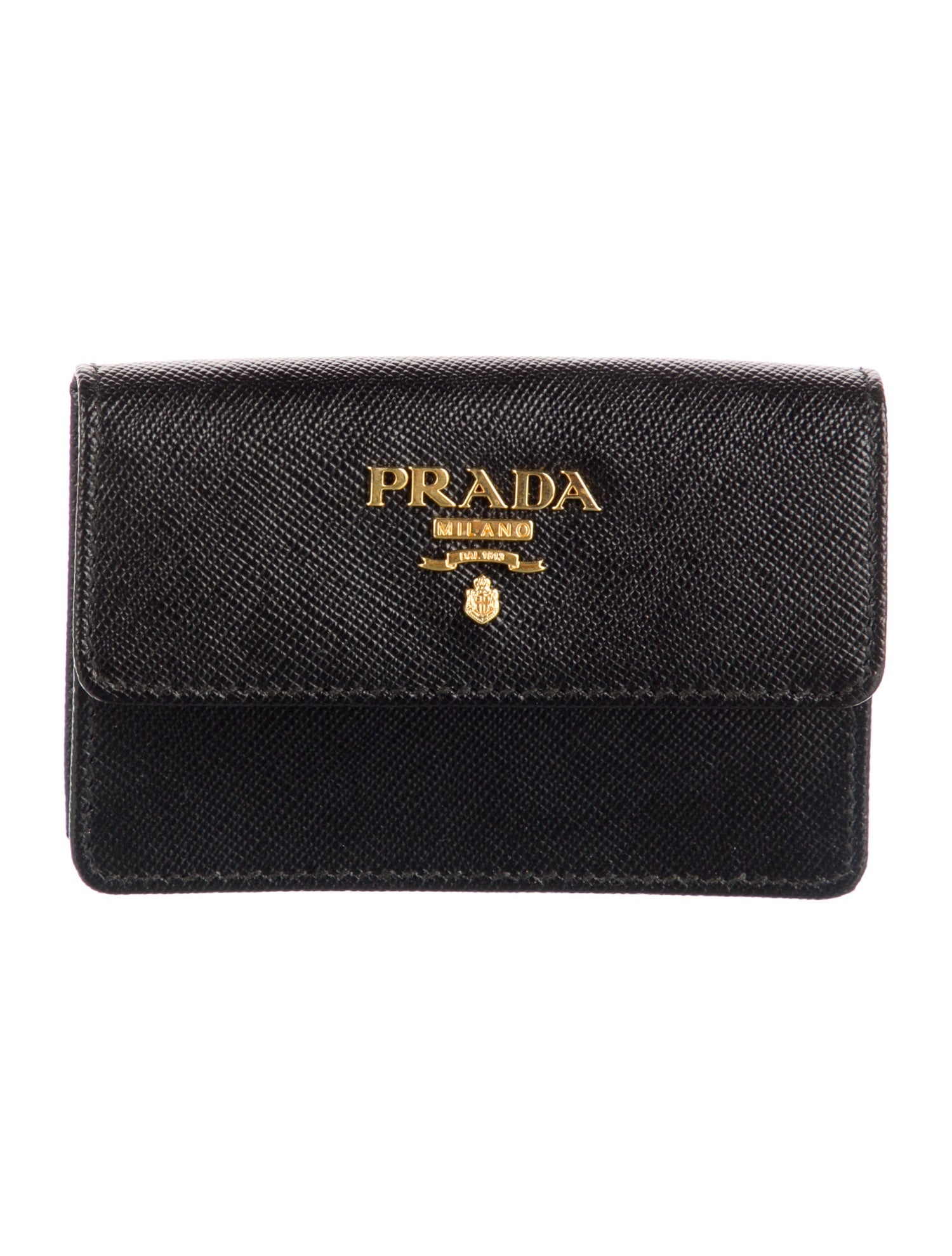 Prada Saffiano Metal Leather Card Holder