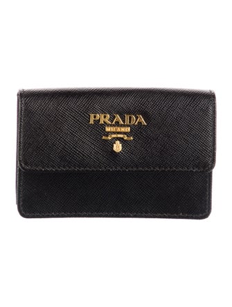 Prada Saffiano Metal Leather Card Holder