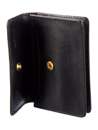 Prada Saffiano Metal Leather Card Holder