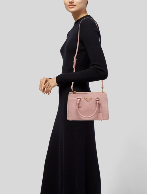 Prada Saffiano Leather Galleria Double Zip Small