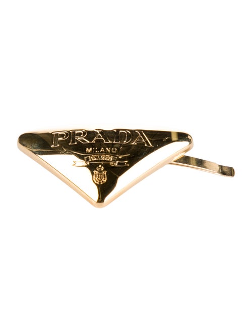 Prada Metal Logo Hair Clips