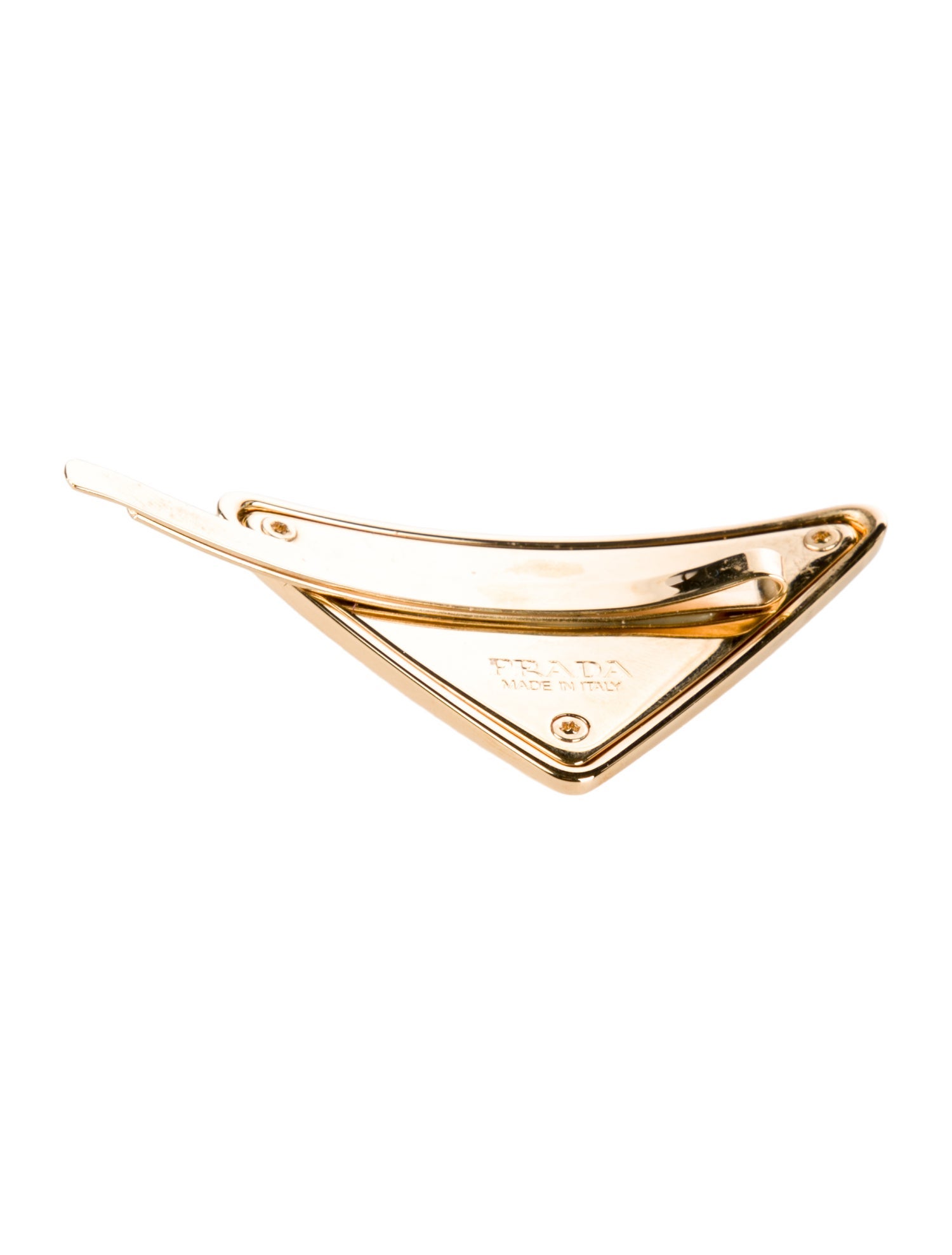 Prada Metal Logo Hair Clips