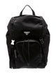Prada Enameled Metal Triangle Backpack
