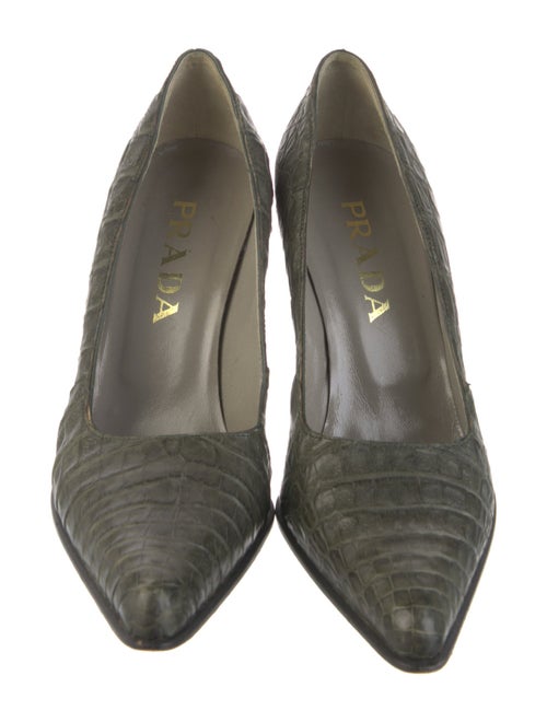Prada Embossed Leather Pumps