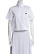 Prada 2023 Short Sleeve Button-Up Top