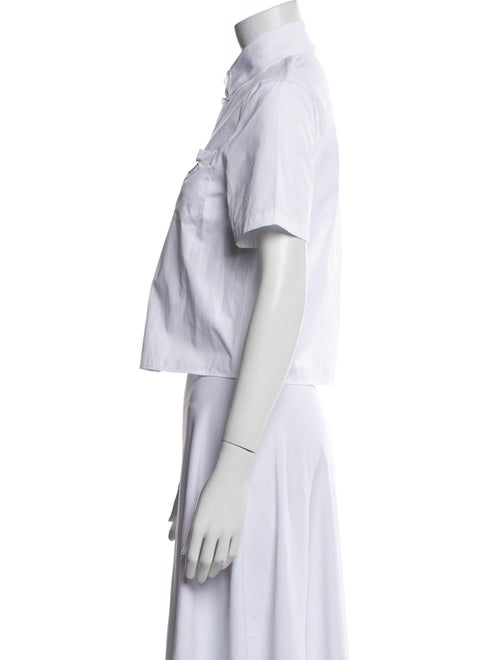 Prada 2023 Short Sleeve Button-Up Top