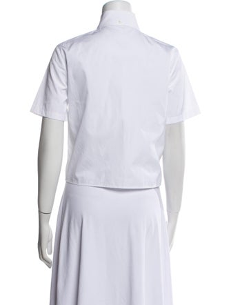 Prada 2023 Short Sleeve Button-Up Top