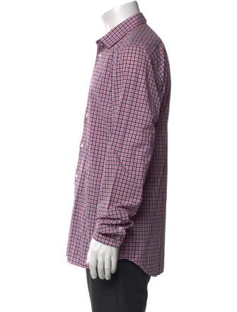 Prada 2009 Plaid Print Dress Shirt