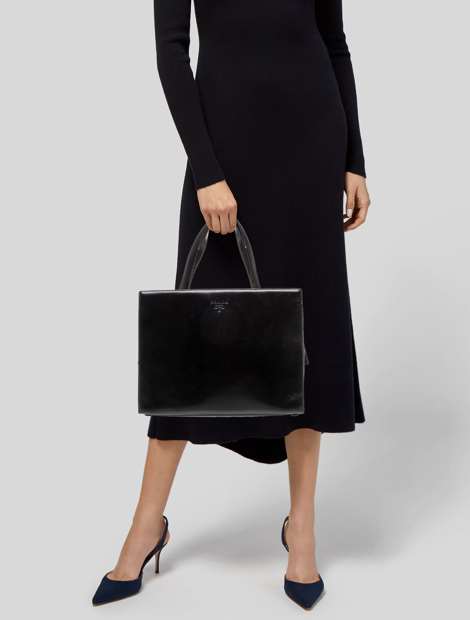 Prada Leather Top Handle Bag