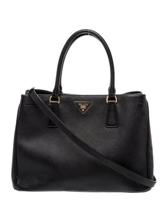 Prada Enameled Metal Triangle Top Handle Bag