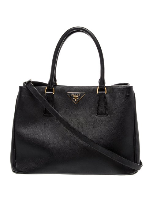 Prada Enameled Metal Triangle Top Handle Bag
