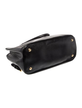 Prada Enameled Metal Triangle Top Handle Bag