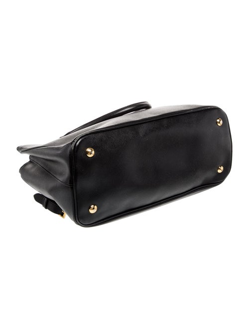 Prada Enameled Metal Triangle Top Handle Bag