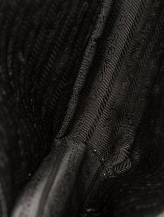 Prada Enameled Metal Triangle Top Handle Bag