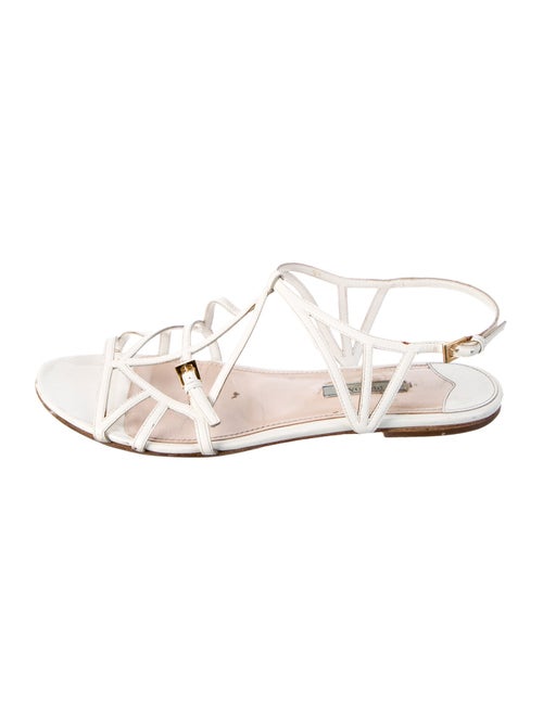Prada Leather T-Strap Sandals
