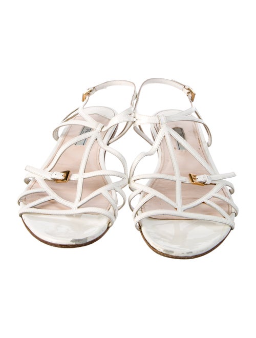 Prada Leather T-Strap Sandals