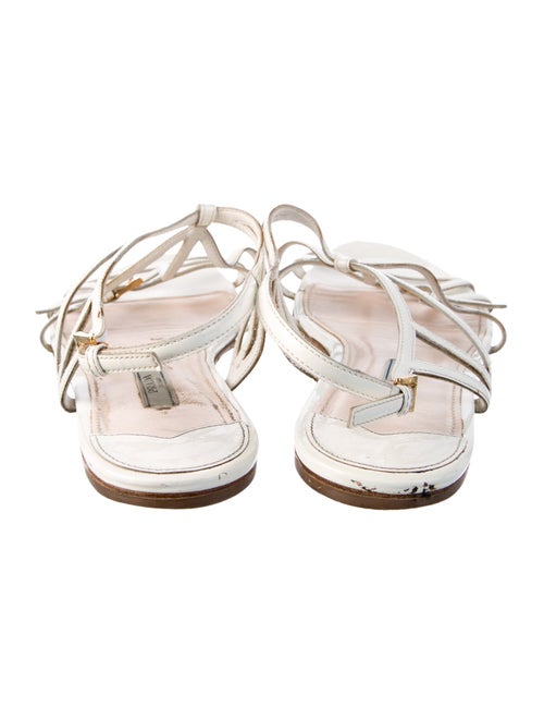 Prada Leather T-Strap Sandals