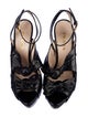 Prada Leather Bow Accents Sandals
