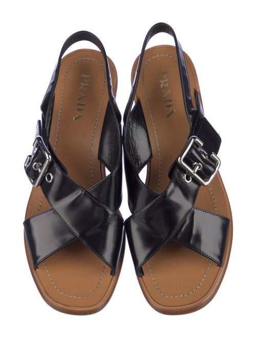 Prada Patent Leather Slingback Sandals