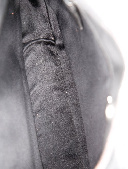 Prada Enameled Metal Triangle Cleo