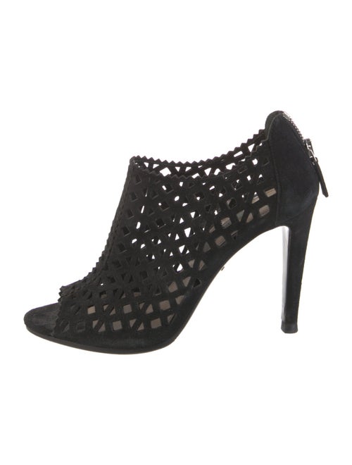 Prada Suede Lasercut Accents Pumps