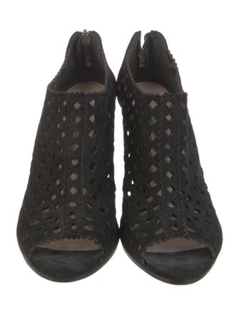 Prada Suede Lasercut Accents Pumps