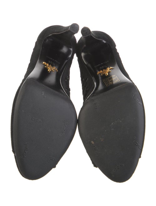 Prada Suede Lasercut Accents Pumps