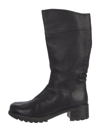 Prada Sport Leather Moto Boots